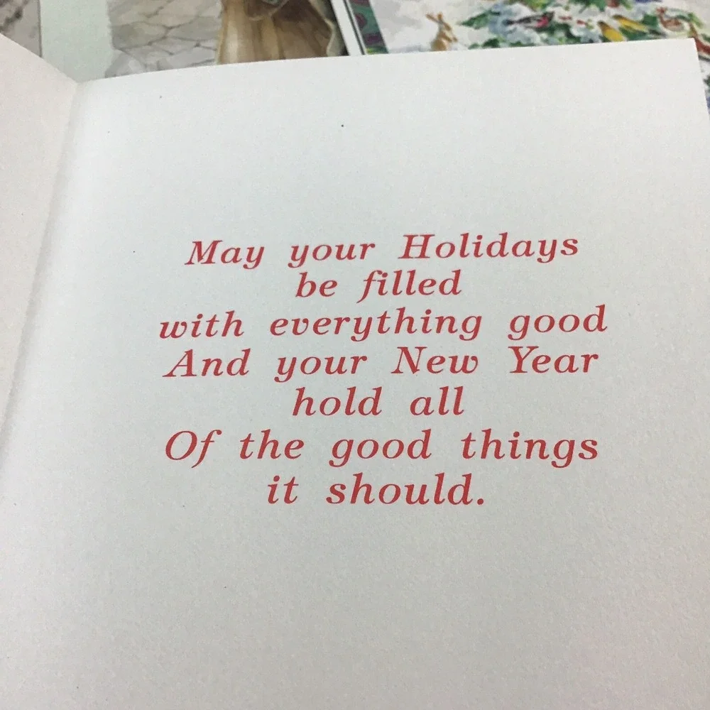 Christmas Cards Assorted Lot Of 10 All Different Seasons Greetings W/ Envelopes